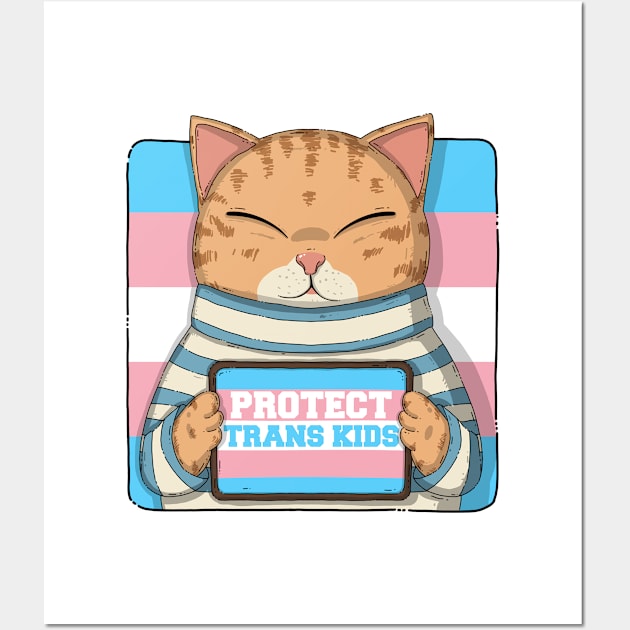 Protect Trans Kids Wall Art by Japanese Neko